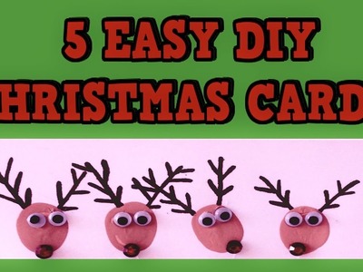 5 EASY DIY CHRISTMAS CARDS 2015! Easy Tutorial Card Ideas! DIY!