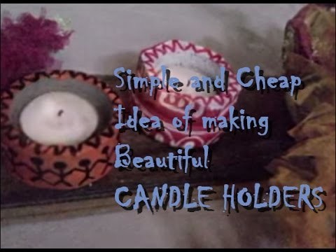 Amazing DIY Cement Candle Holder Making With Plastic Bottle