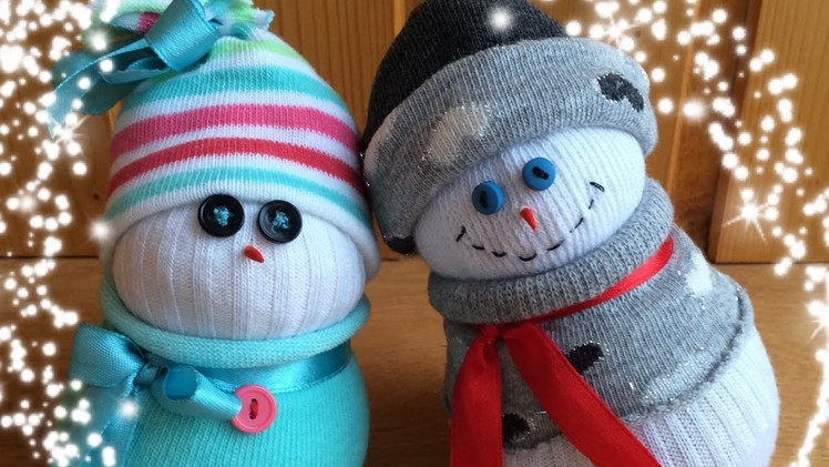 Christmas Sock Snowman Tutorial, Cute & Easy