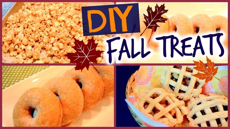 DIY Fall Treats 2015! Pumpkin Spice Doughnuts, Mini Apple Pies and Caramel Popcorn