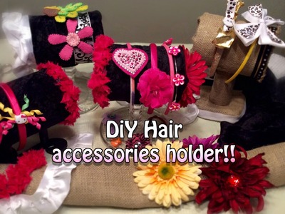 DIY hair band holder with dollar store finds!
