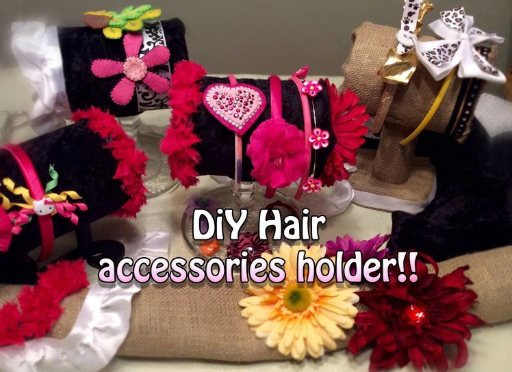 DIY hair band holder with dollar store finds!