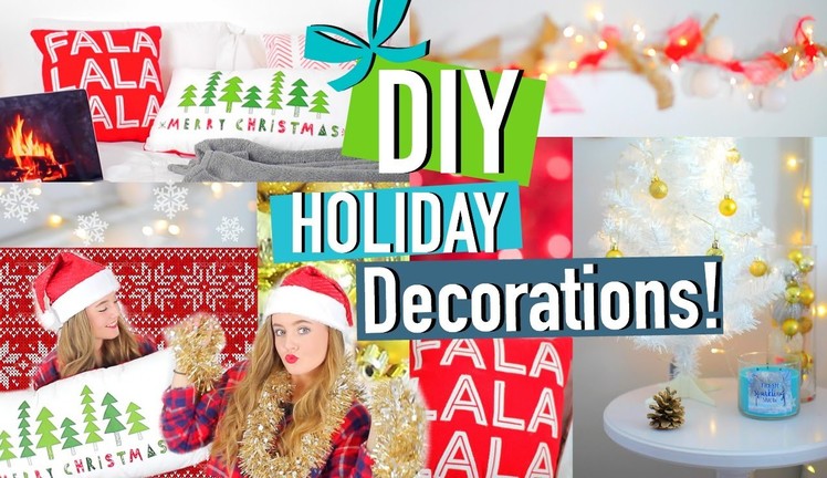 DIY Holiday Room Decorations! + Cute & Easy Tumblr Inspired Decor!