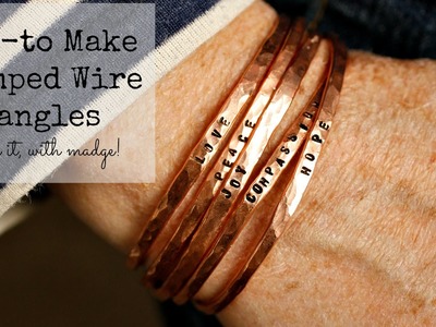 DIY Stamped Wire Bangle Tutorial