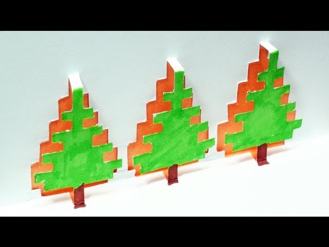 How to make a Christmas Tree Pop Up Card | FREE Template - (Kirigami 3D) Christmas Greetings!