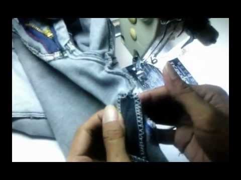 How to sewing jean pants pencil into standard size ( Cara menjahit permak Celana jean pinsil