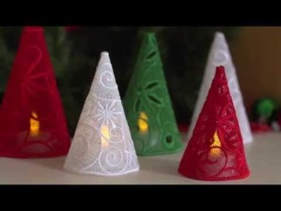 Making Freestanding Lace Christmas Trees