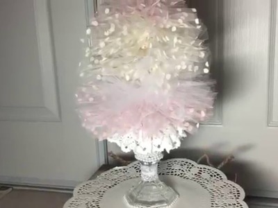 Pink Ivory Tulle Christmas Tree