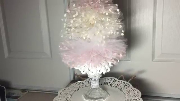Pink Ivory Tulle Christmas Tree