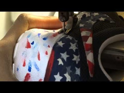 Sewing Custom Roshe Run American Flag Print
