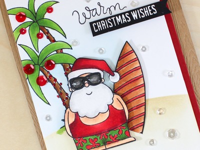 Warm Christmas Wishes - Simple Copic Coloring - STAMPtember