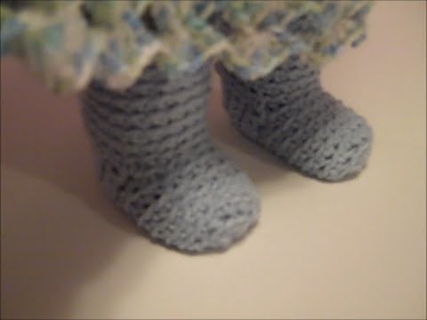 Bedtime for Dolls - Slipper Socks for 18" Dolls Crochet Pattern Tutorial Part 3