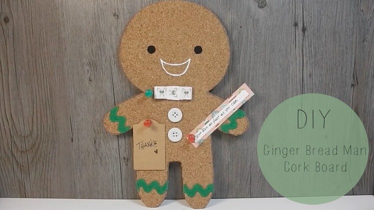 Christmas Craft GingerBread Man Cork Board