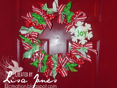 Christmas Ribbon Wreath Christmas in July #3