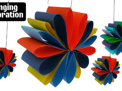 Craft Design 3 : Hanging Paper Decoration for Diwali. Christmas. Eid  festivals and parties