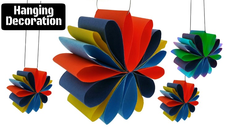 Craft Design 3 : Hanging Paper Decoration for Diwali. Christmas. Eid  festivals and parties