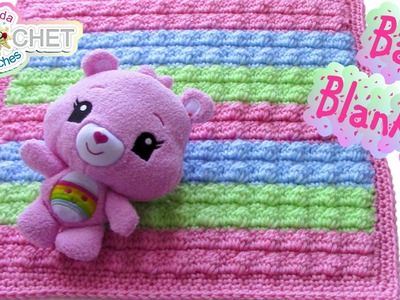 Crochet Bobble Stitch Baby Blanket Pattern