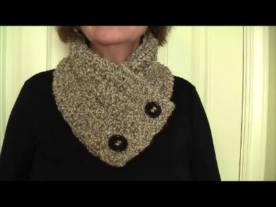 Crochet Cozy Neck Warmer, easy tutorial