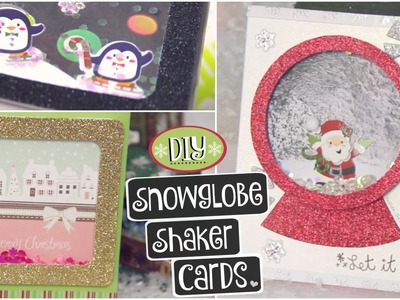 DIY CHRISTMAS CARDS. Shaker Snowglobe Card for Holidays & Winter How To