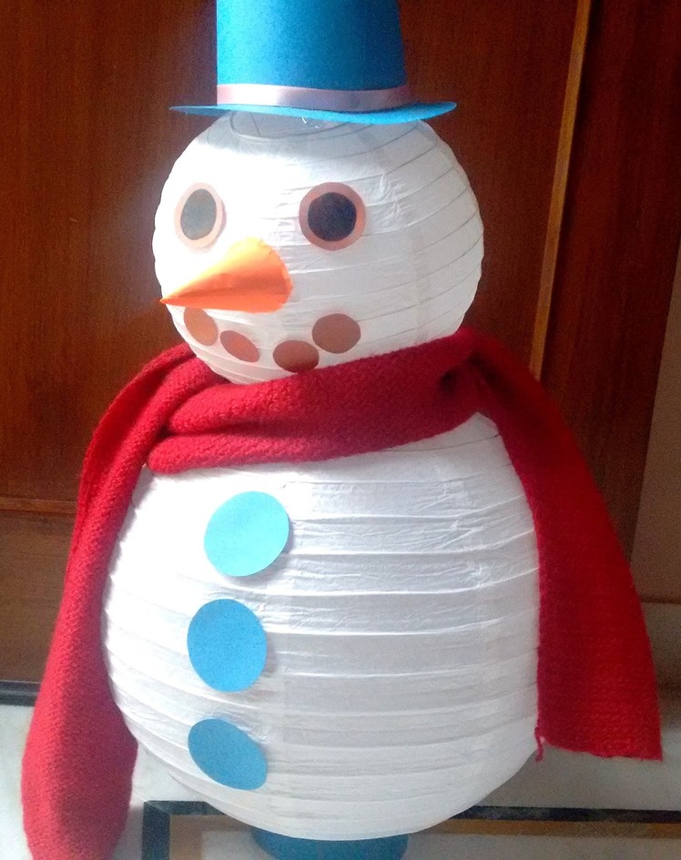 Diy Cute Paper Lantern Snowman