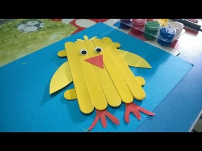 DIY - Easy Make Chicken Using Popsicle Stick - Craft Ideas For Kids