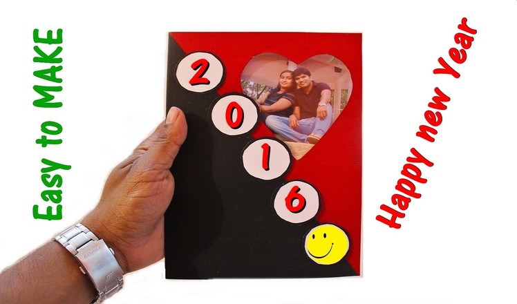DIY - How to make a New Year Greeting Card - 2016 for your loved one