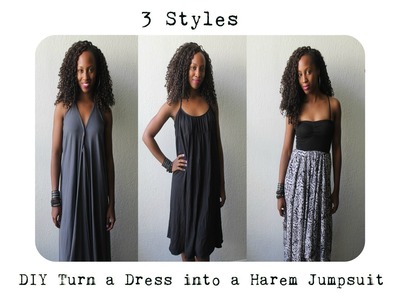 DIY| Turn a Dress Into a Harem Jumpsuit