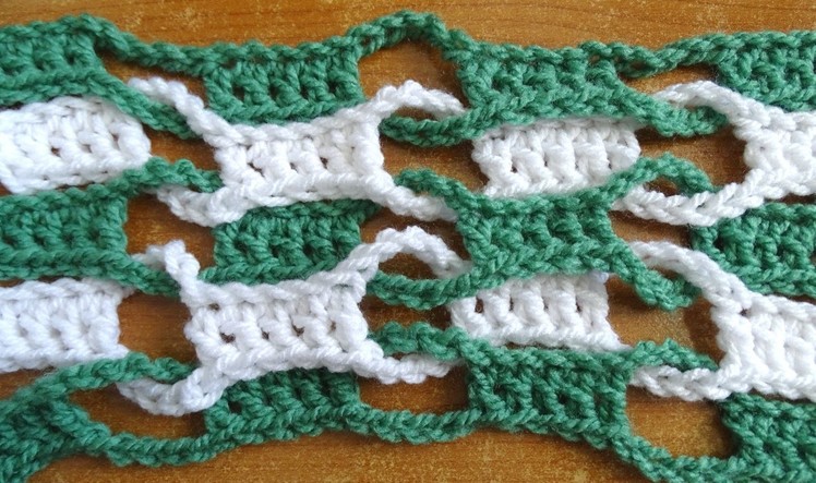 Double Weave and Link Stitch - Left Handed Crochet Tutorial