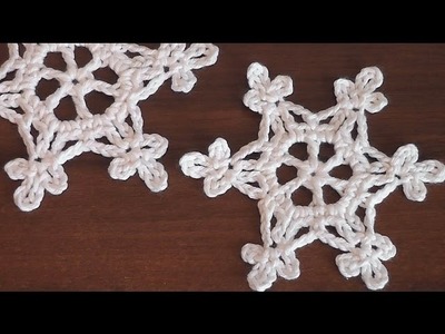 How to crochet  scarf  VERY EASY  Snowflake motif  Step by step  Tutorial  Part 1