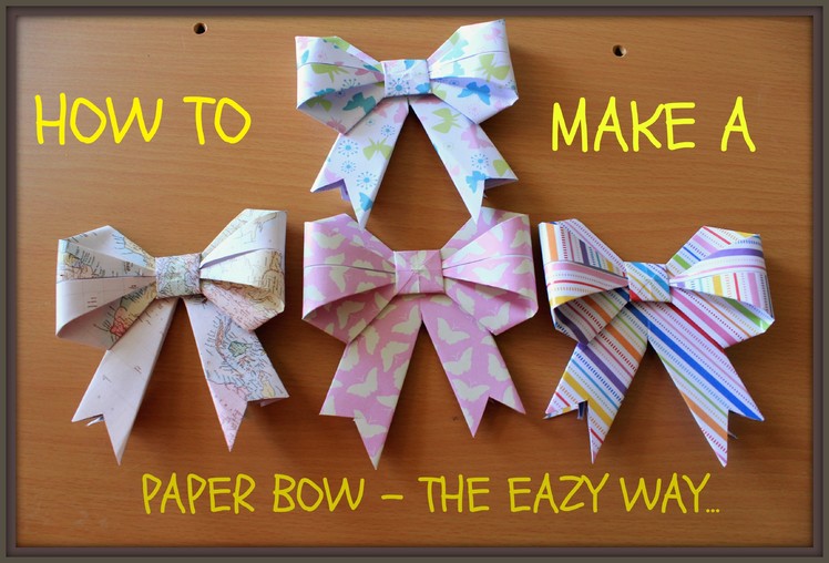 How to Make a Paper Bow for Gift and Christmas Decor ( Kirigami Style )