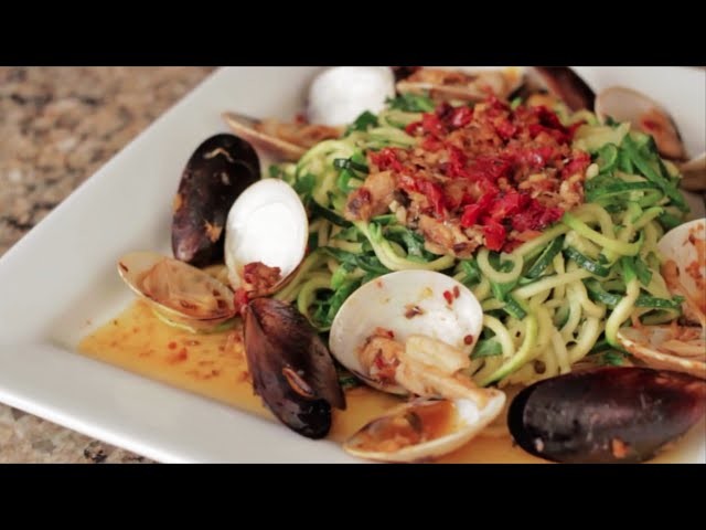 How to make DIY Diabetic Zucchini Seafood Pasta "Valentine's Day recipe" | Health Reset Meals