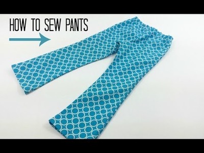 How to sew pants.  All you need is a simple pants sewing pattern and this video tutorial DIY Crush