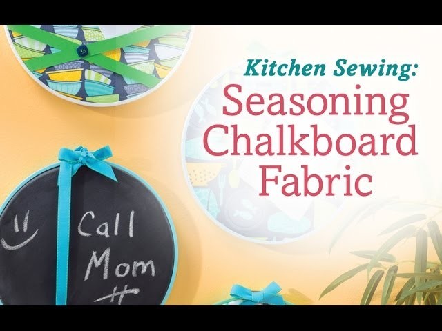 Kitchen sewing: seasoning chalkboard fabric