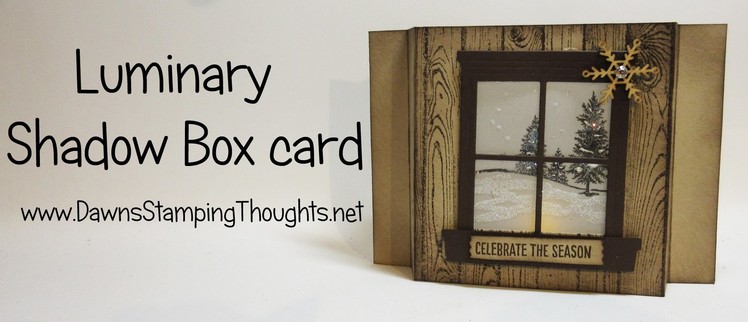 Luminary Shadow Box Christmas card featuring Happy Scenes stamp set from Stampin' Up!