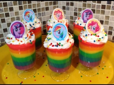 My Little Pony Pudding Desserts Rainbow Dash (How To)