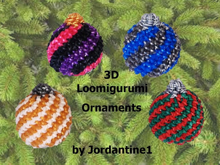 New 3D Loomigurumi. Amigurumi Christmas Ball Spiral Ornament - Hook Only - Rubber Band Crochet