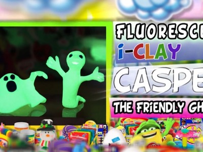 New! Play-Doh Fluorescent Clay CASPER The Friendly Ghost Halloween Figures DIY iClay Sculptures