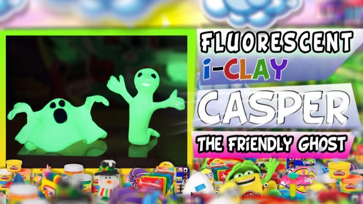 New! Play-Doh Fluorescent Clay CASPER The Friendly Ghost Halloween Figures DIY iClay Sculptures