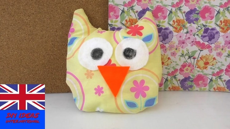 No sew owl pillow - selfmade owl teddy without sewing - tutorial