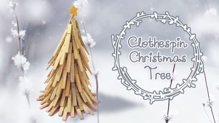 Non-traditional Clothespin Christmas Tree DIY | Sunny DIY