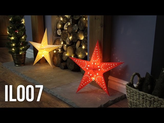 Paper Hanging 3D Star Christmas Decoration - IL007