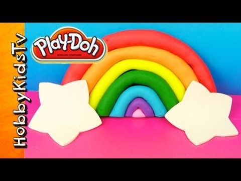 PLAY-DOH Rainbow  Stars DIY Bad Piggies Help Make a Rainbow by HobbyKidsTv