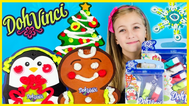 PLAYDOH DOHVINCI DIY ORNAMENTS & GIFT TAGS KITS! HOLIDAY ARTS & CRAFTS PROJECT FOR KIDS PLP TV