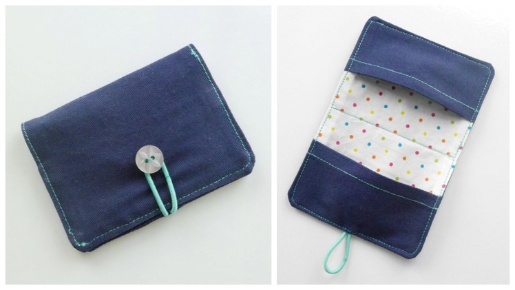 {Step-by-Step Sewing} Fabric Business Card. Money Card Holder