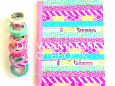 Vibrant DIY Washi Tape Composition Book