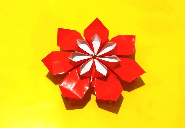 Amazing origami flower. Dairy decor flower. Christmas ornaments