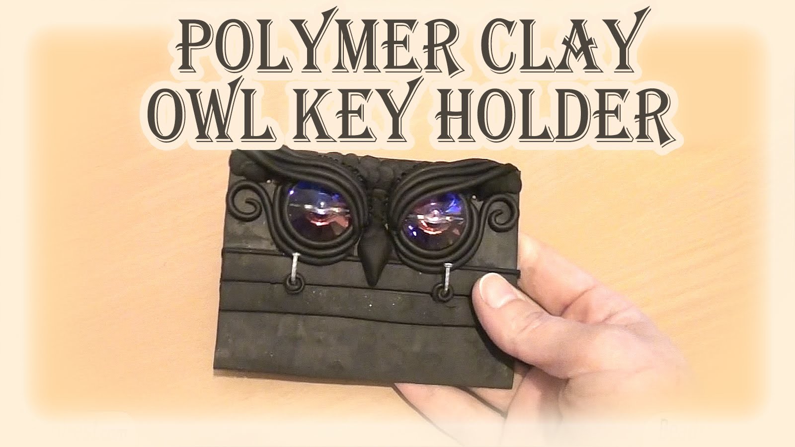 BeadsFriends: Polymer Clay - Owl key holder made with polymer clay