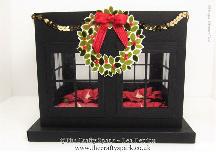 Christmas Table Centrepiece with Poinsettia Stampin' Up! UK Part 1 of 2
