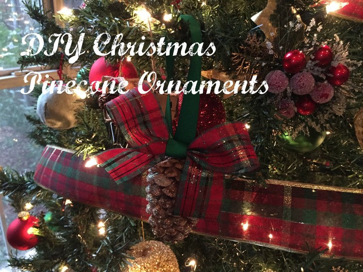 DIY Christmas Tree Pinecone Ornament Tutorial
