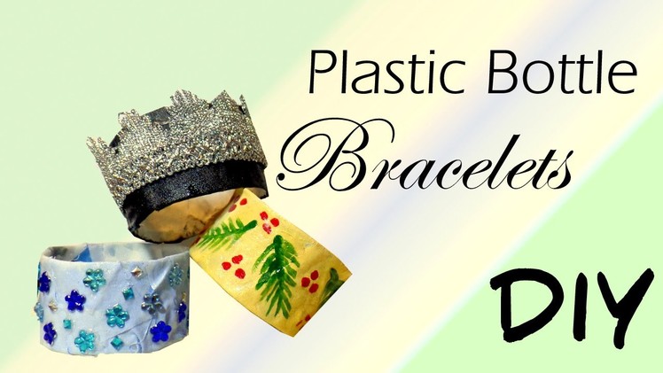 DIY Plastic Bottle Bracelets | Cheap Christmas Party Jewelry Idea | By Fluffy Hedgehog